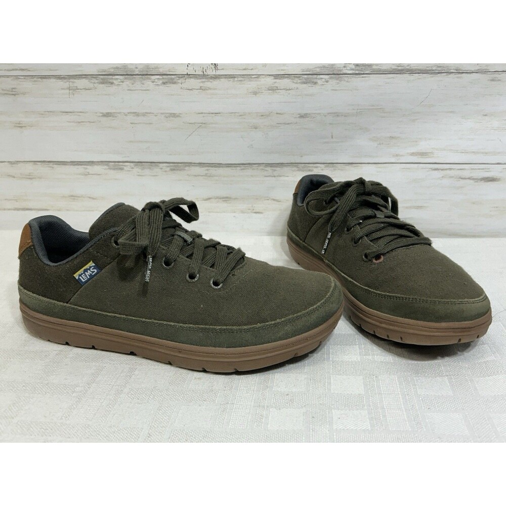 Lems Chillum Spruce Green Canvas Barefoot Sneakers Size 9 Womens or 7.5 Mens